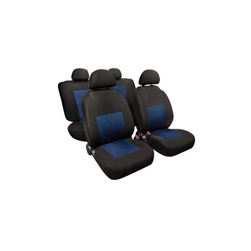 Καλύμματα Καθισμάτων Sport υψηλής ποιότητας ζακάρ Μπλε / Μαύρο set
