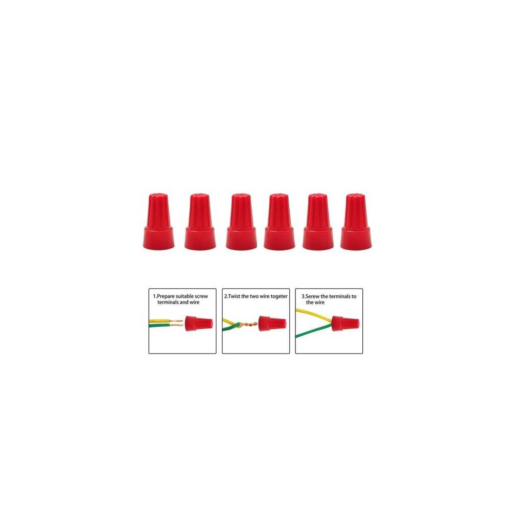 Βιδωτά Καλύμματα Καλωδίων – Caps Σετ 6τμχ XM-W14610-6-1 Κόκκινο