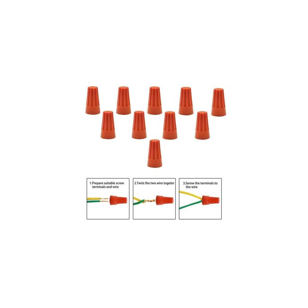 Βιδωτά Καλύμματα Καλωδίων – Caps Σετ 10τμχ XM-W14610-4-1 Πορτοκαλί
