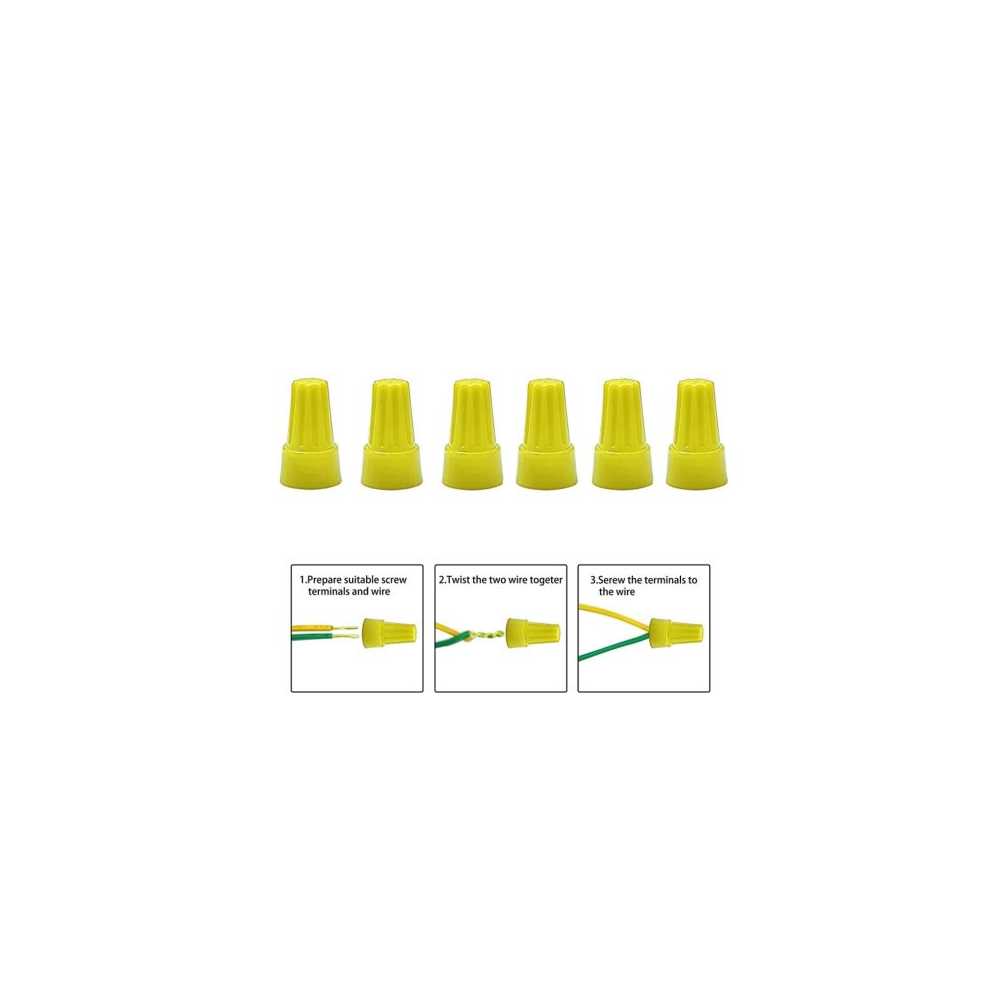 Βιδωτά Καλύμματα Καλωδίων – Caps Σετ 6τμχ XM-W14610-5-1 Κίτρινο
