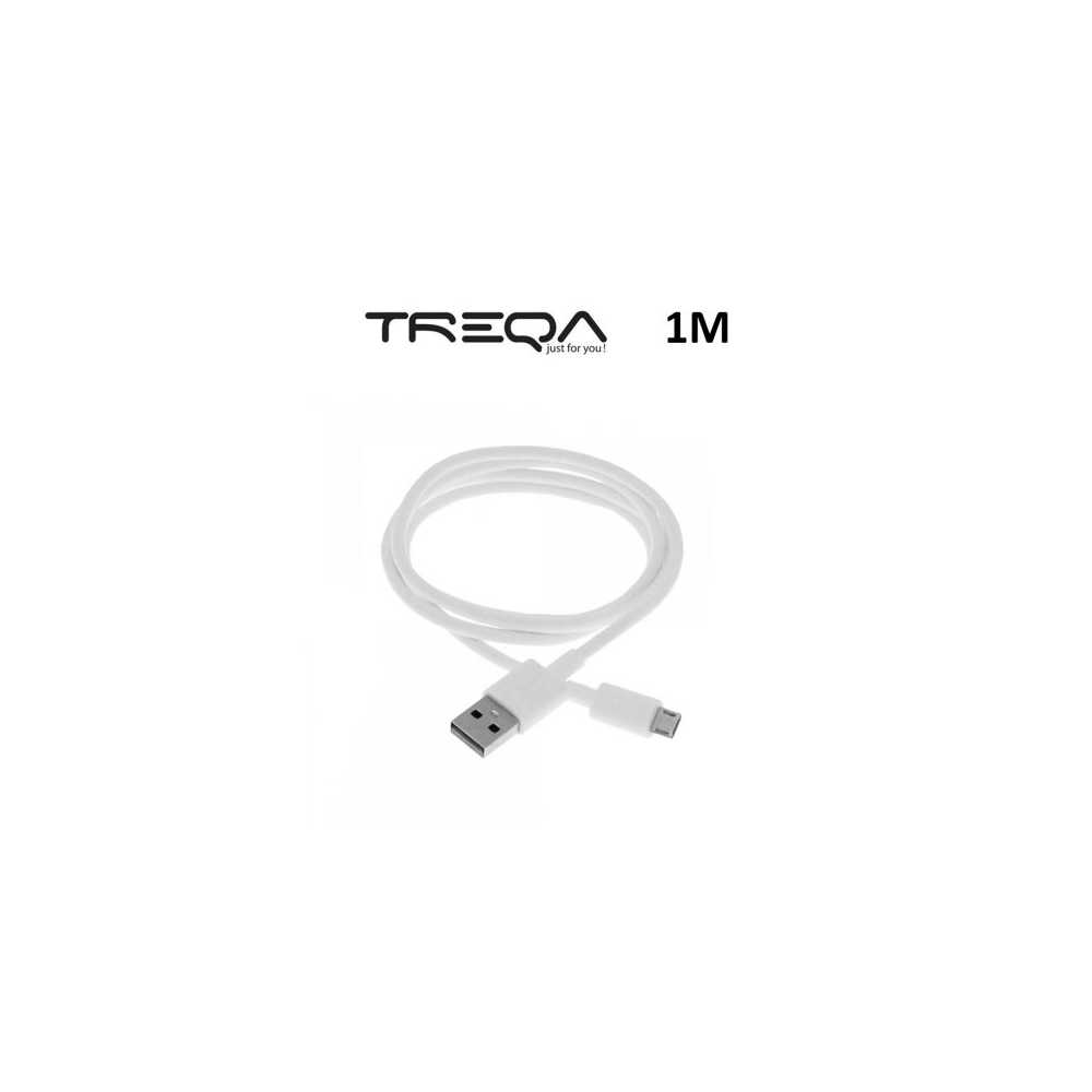 Καλώδιο Γρήγορης Φόρτισης και Μεταφοράς Δεδομένων 1m USB σε Micro USB Treqa CA-1011 Λευκό