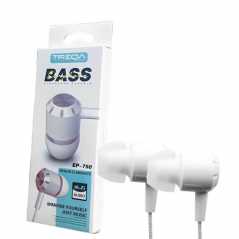 Ακουστικά Κινητού Handsfree In-ear με Βύσμα Jack 3.5mm Treqa EP-750 Λευκό