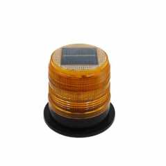Ηλιακός Επαναφορτιζόμενος Μαγνητικός LED Φάρος Αυτοκινήτου με Στροβοσκοπικό Φως και Φωτοκύτταρο Πορτοκαλί