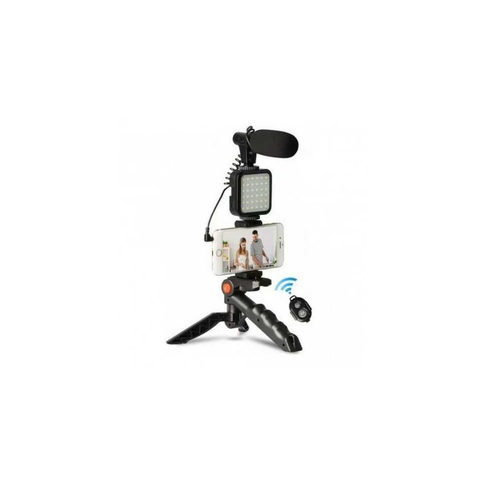 Τρίποδο Κινητού/Κάμερας με Φωτισμό Led και Μικρόφωνο – Vlogging Video Kit AY-49