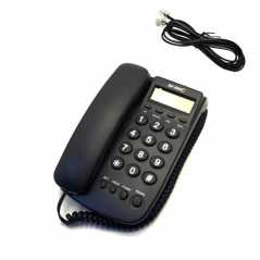 Ενσύρματο Τηλέφωνο Γραφείου Γόνδολα με Μεγάλη Οθόνη Pashaphone KX-T078CID Μαύρο