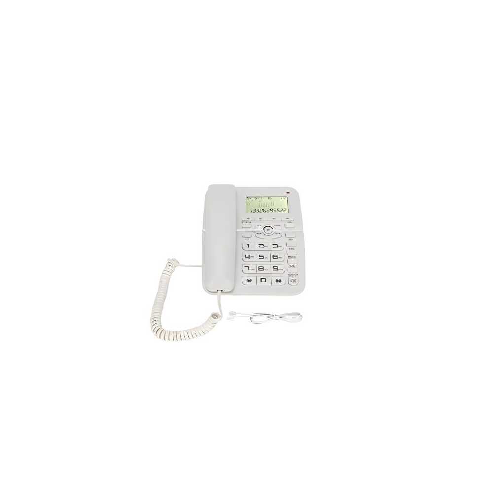 Ενσύρματο Τηλέφωνο Γραφείου Γόνδολα με Μεγάλη Οθόνη Pashaphone KX-T2028CID Λευκό