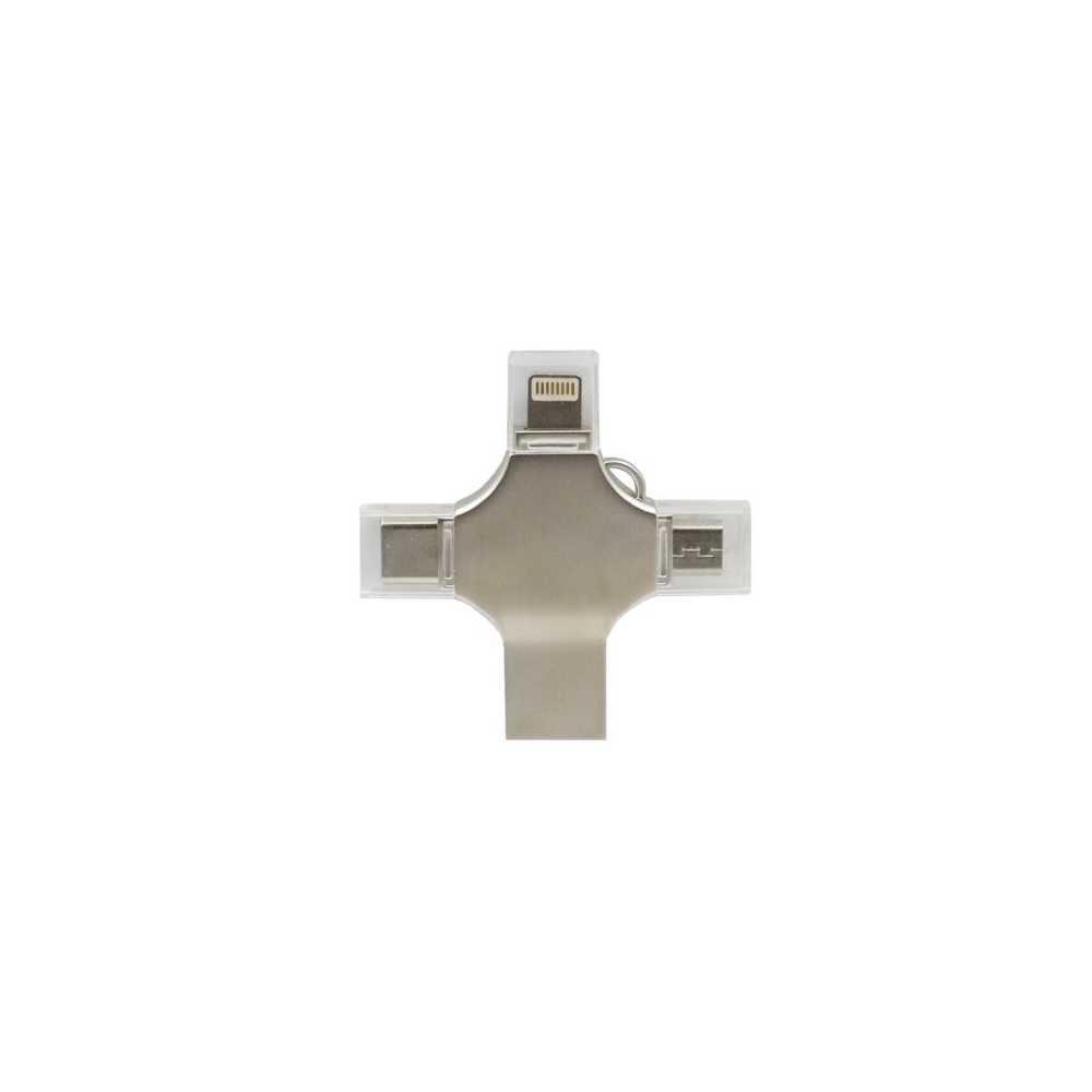USB Stick 3.0 64GB με Βύσμα USB-A, Type-C, Micro USB και Lightning TR-2027