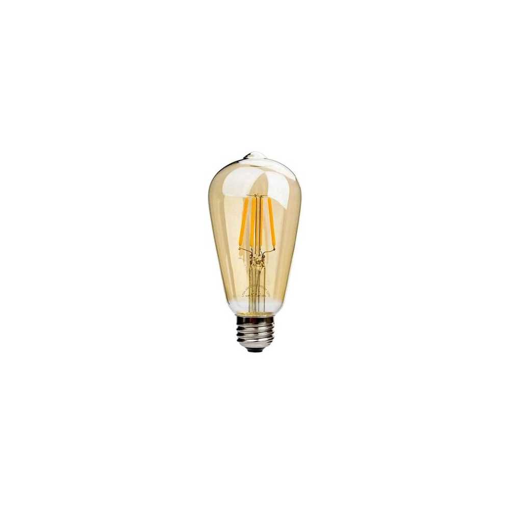 LED Λάμπα E27 6W 220V 1000LM Θερμό Λευκό Filament σε Σχήμα Αχλάδι Dimmable ST64