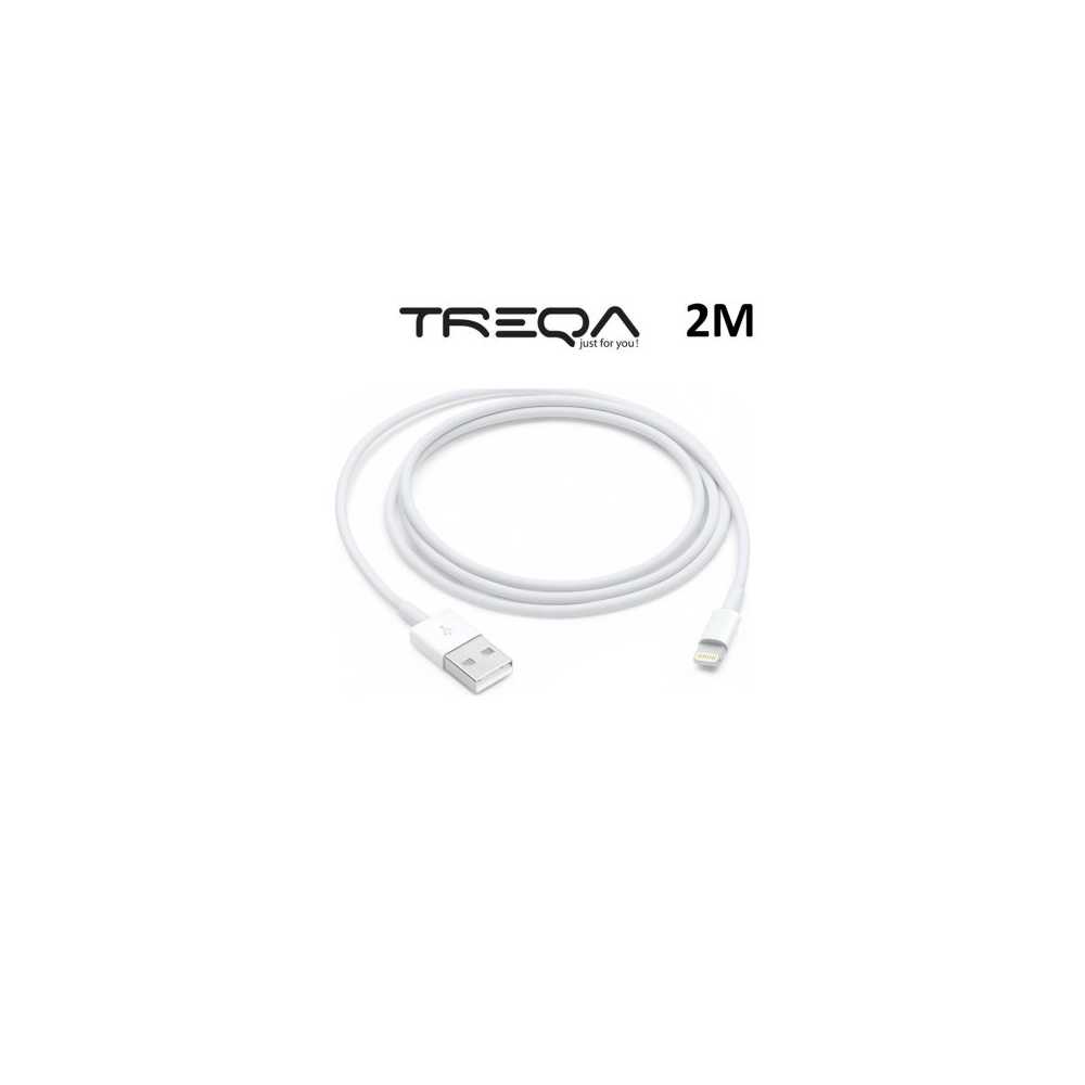 Καλώδιο Γρήγορης Φόρτισης και Μεταφοράς Δεδομένων 2m USB 2.1A σε Lightning Treqa CA-2012 Λευκό