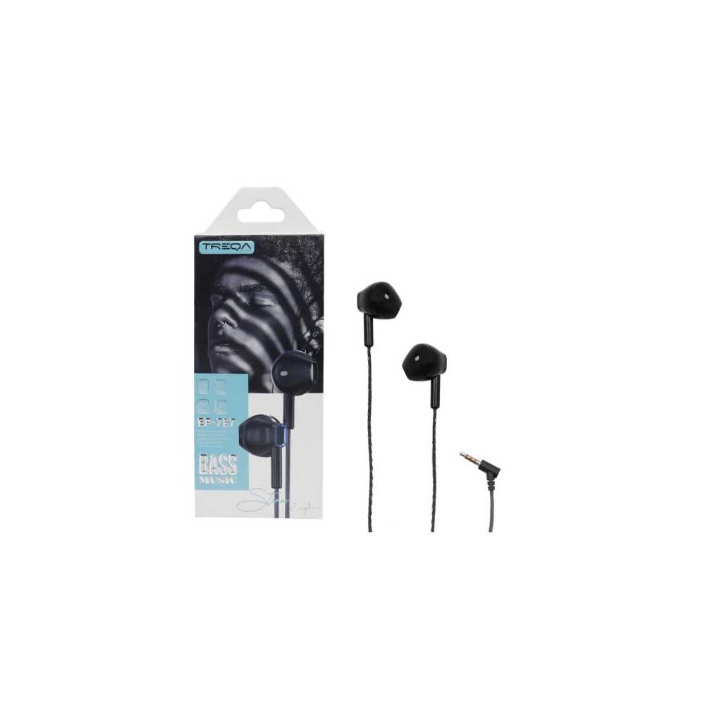Ακουστικά Κινητού Handsfree Earbuds με Βύσμα Jack 3.5mm Treqa EP-767 Μαύρο
