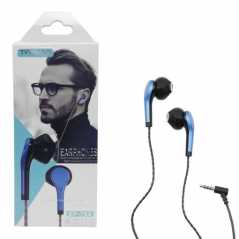 Ακουστικά Κινητού Handsfree Earbuds με Βύσμα Jack 3.5mm Treqa EP-768 Μπλε