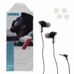 Ακουστικά Κινητού Handsfree In-ear με Βύσμα Jack 3.5mm Treqa EP-766 Μαύρο