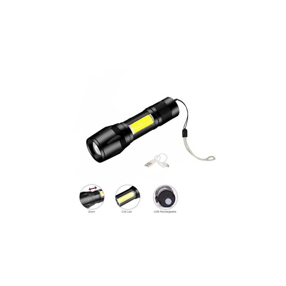 LED Επαναφορτιζόμενος Αδιάβροχος Mini Διπλός Φακός Ψυχρό Λευκό με 3 Λειτουργίες Φωτισμού BL-511