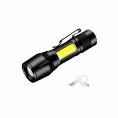 LED Επαναφορτιζόμενος Αδιάβροχος Mini Διπλός Φακός Ψυχρό Λευκό με 3 Λειτουργίες Φωτισμού BL-513