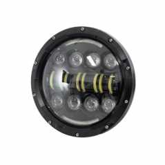 LED Στρογγυλός Αδιάβροχος Προβολέας Αυτοκινήτου 7” 40W 12-24V με Βύσμα H4 Ψυχρό Λευκό – Πορτοκαλί
