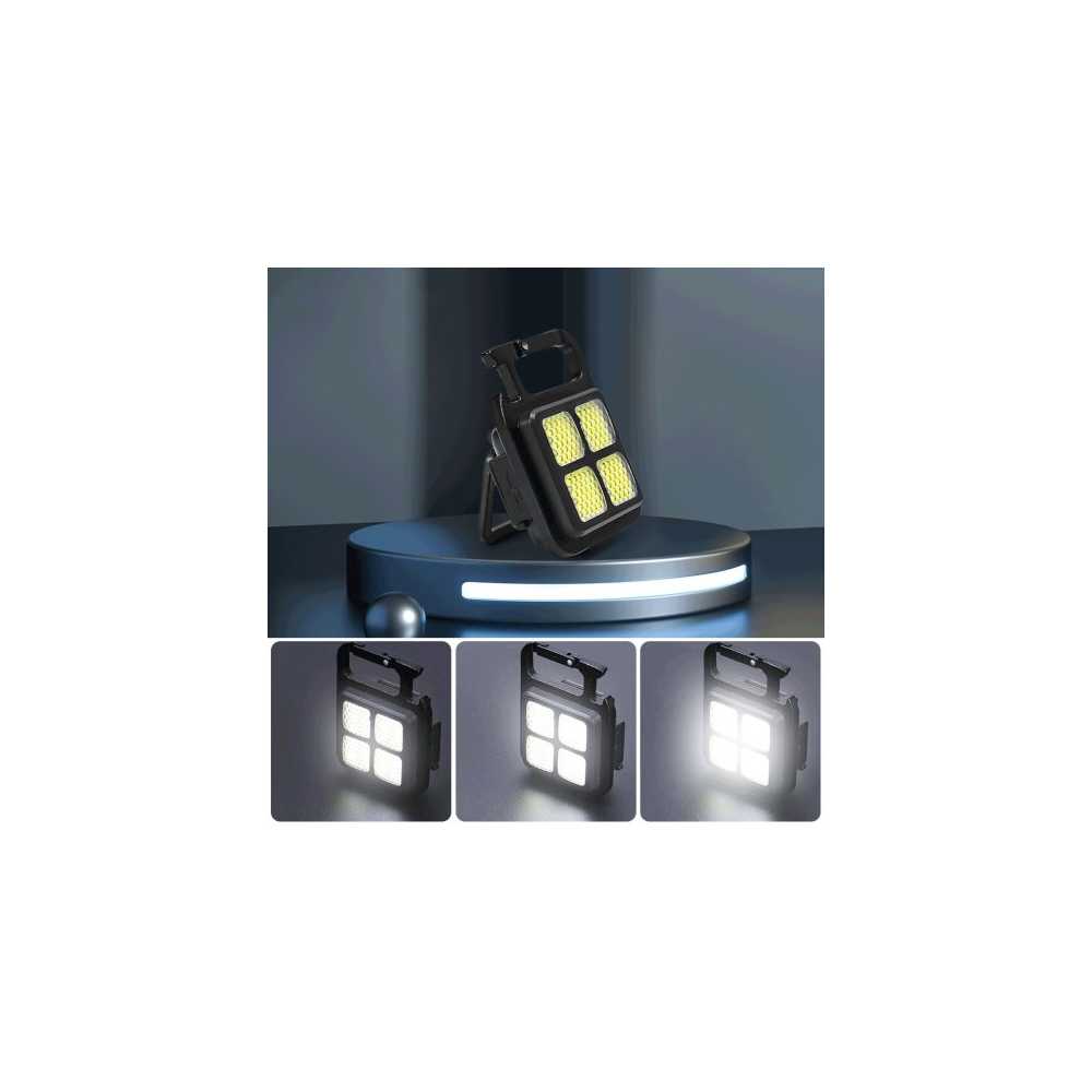 Mini Επαναφορτιζόμενος Φακός LED COB Μπρελόκ 7W 900LM IPX4 BL-60086 Μαύρος