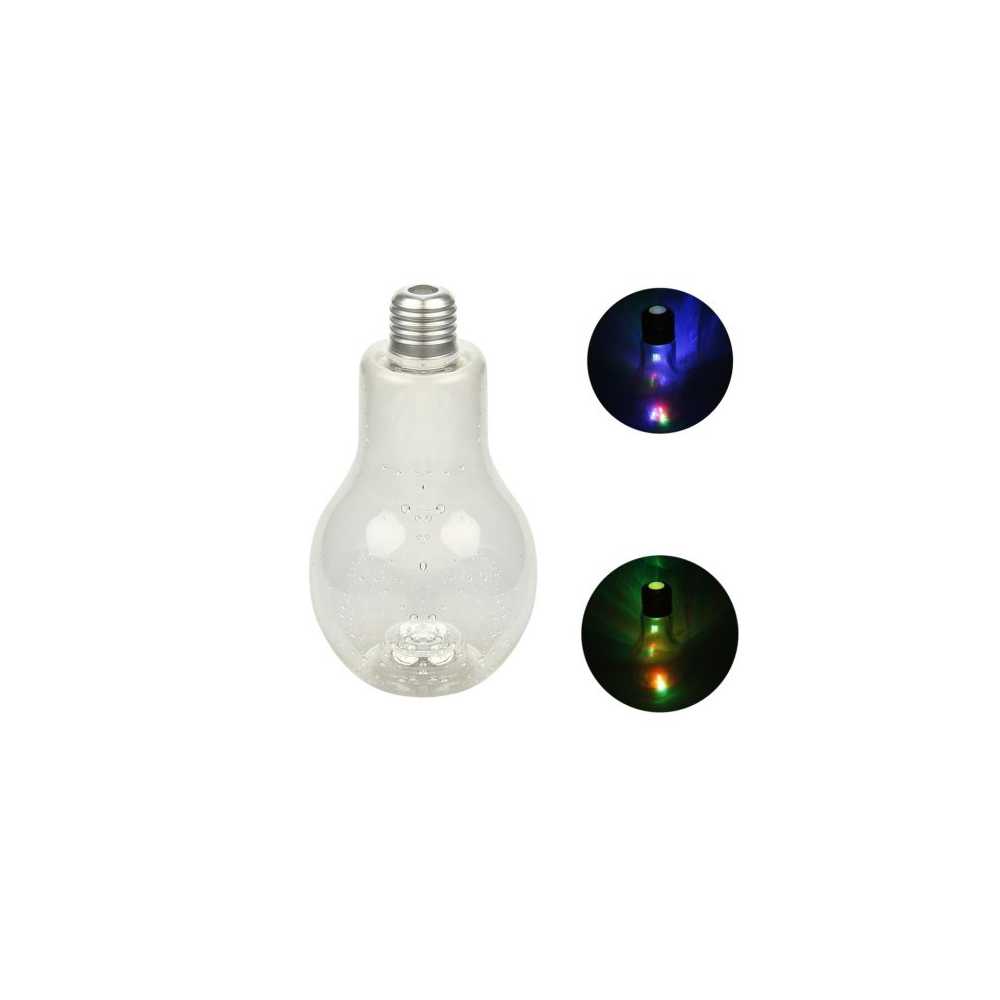 Γυάλινο Φωτιζόμενο LED RGB Ποτήρι σε Σχήμα Λάμπας με 2 Λειτουργίες Φωτισμού