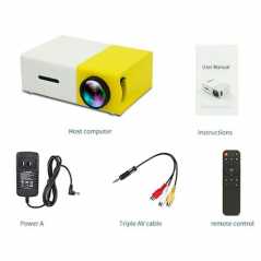 Mini Projector LED Full HD με Χειριστήριο και Ενσωματωμένο Ηχείο HDMI – AV – USB – Micro SD YG-300 Κίτρινο