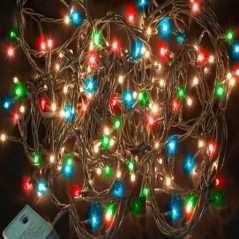 Χριστουγεννιάτικα 96 LED λαμπάκια 3m κουρτίνα BX-029 πολύχρωμη