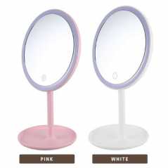 Φωτιζόμενος LED Καθρέφτης μακιγιάζ σε ροζ και λευκό HYH-131