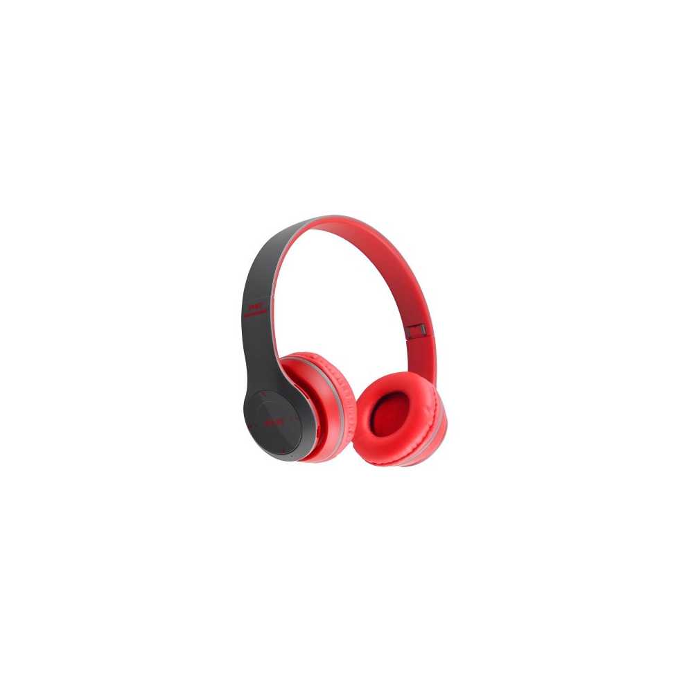 Ασύρματα/Ενσύρματα Παιδικά Ακουστικά Bluetoth – FM – AUX – MicroSD On Ear P47-BR Κόκκινα – Μαύρα