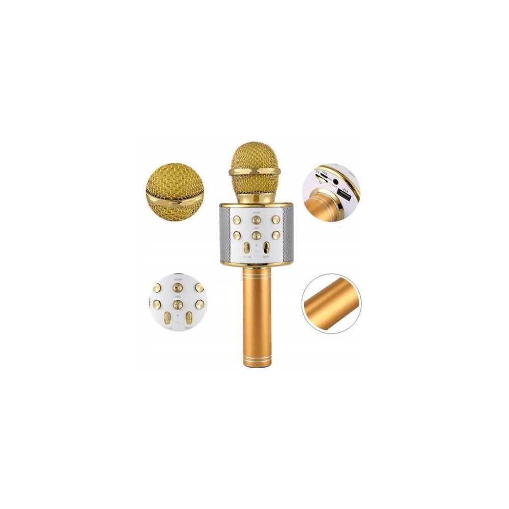 Ασύρματο μικρόφωνο καραόκε bluetooth με ενσωματωμένο ηχείο χρυσό/μαύρο/ασημί/ροζ ZY-911