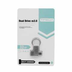 USB Stick 3.0 32GB με Βύσμα USB-A και Type-C Treqa UP-02-32GB