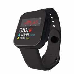Smartwatch με Παλμογράφο και Ένδειξη Μηνυμάτων με Bluetooth Μαύρο