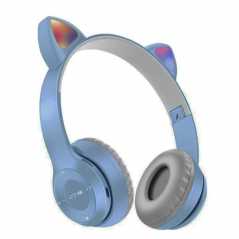 Ασύρματα/Ενσύρματα Παιδικά Ακουστικά Bluetoth – FM – AUX – MicroSD On Ear P47M-B Γαλάζιο