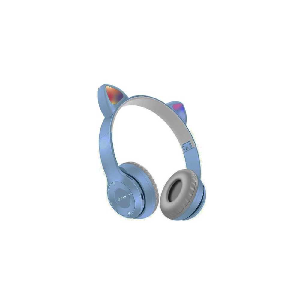 Ασύρματα/Ενσύρματα Παιδικά Ακουστικά Bluetoth – FM – AUX – MicroSD On Ear P47M-B Γαλάζιο
