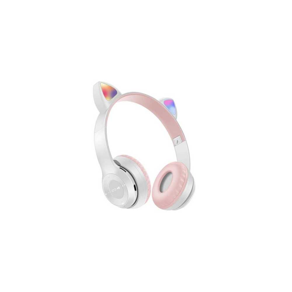 Ασύρματα/Ενσύρματα Παιδικά Ακουστικά Bluetoth – FM – AUX – MicroSD On Ear P47M-W Λευκό