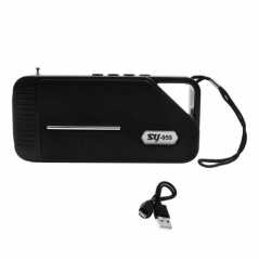 Φορητό Ηχείο Bluetooth με Ραδιόφωνο TF, USB, και Ηλιακό Πάνελ SY-959-B Μαύρο